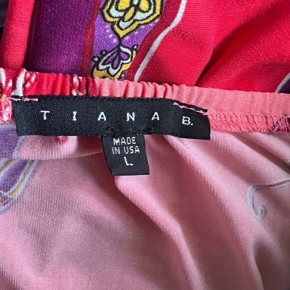 Tiana B. Colorful Midi Dress Size L - Picture 4 of 5
